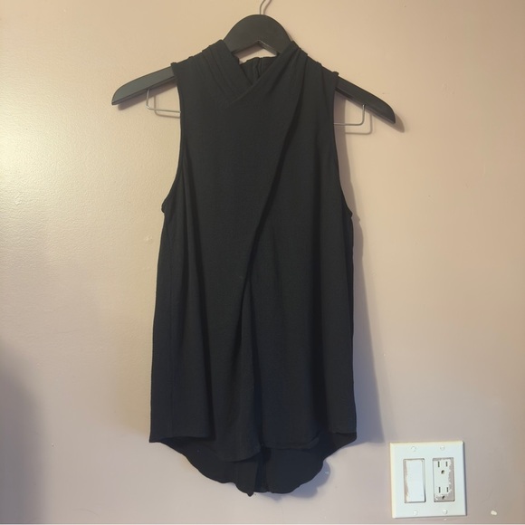 Anthropologie Maeve Raven Surplice Blouse Black Women Size 2 - Picture 4 of 10